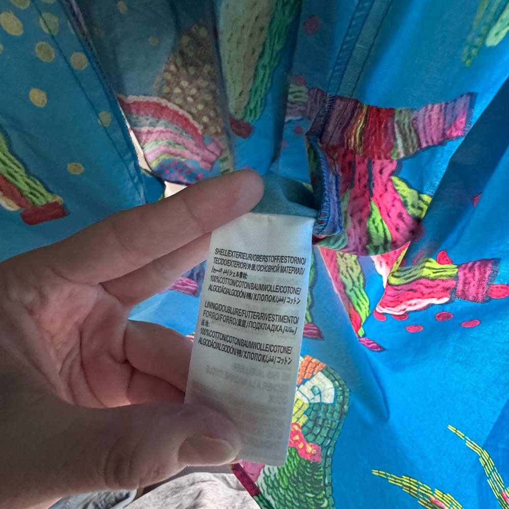 FARM Rio Blue Tropical Print Midi Dress - Picture 6 of 7